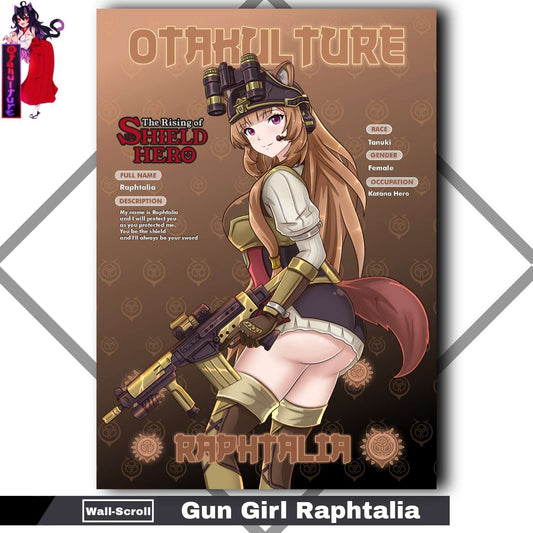 Gun Girl Raphtalia Wall Scroll