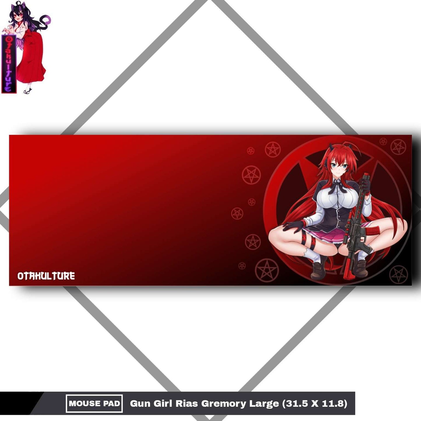 Gun Girl Rias Gremory Mouse Pad