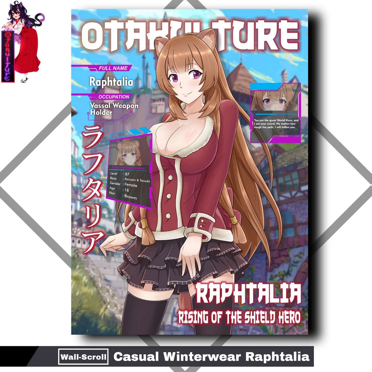 Casual Winterwear Raphtalia Wall Scroll